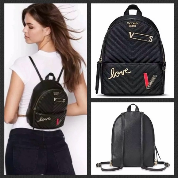 Victoria's Secret Handbags - Victoria’s Secret backpack VS Embellished V-Quilt Small City Backpack